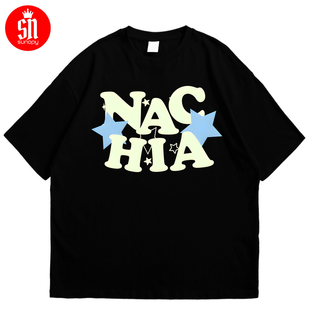 SUNOPY - Kaos Nachia Cute JKT48 - Nina Tutachia - Unisex Pria Wanita - Hitam