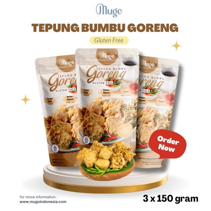 

Sale- Mugo Tepung Bumbu Goreng Gluten Free NON MSG [3PCS x 150gram]