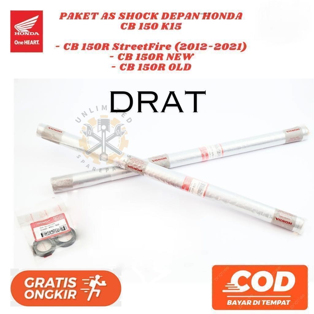 As shock Sok Depan ShockBreaker Honda CBR 150R CB 150R Old New LED K45/K15 (Drat) Gratis Seal