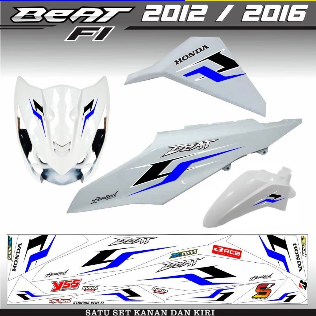 SETIKER VARIASI STIKER MOTOR BEAT FI 2013 2015 2016 POLET BODY BEAT FI STIKER STRIPING LIST