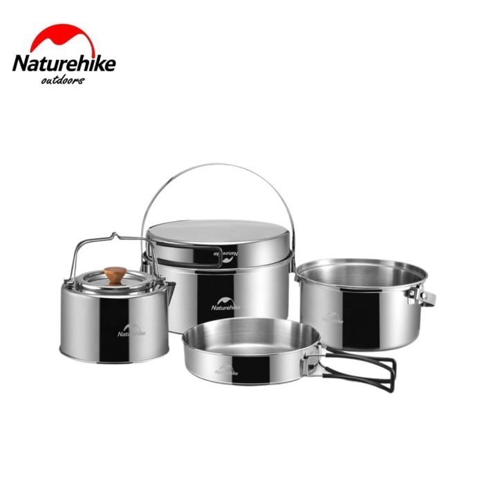COOKING SET 3 IN 1 STAINLESS STEEL NATUREHIKE NH22CJ005