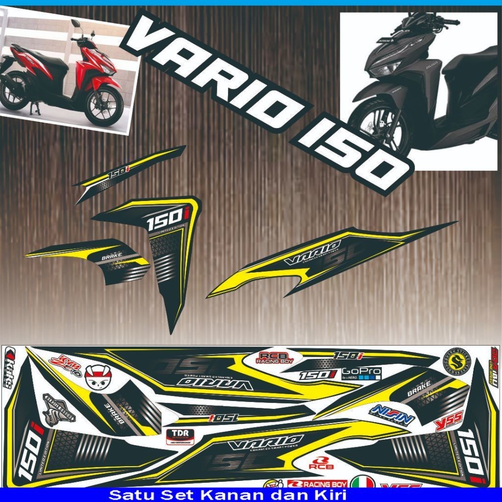 VARIASI STIKER MOTOR HONDA VARIO 150 / STRIPING HONDA VARIO NEW 150 VARIASI STIKER STRIPING ALL NEW 