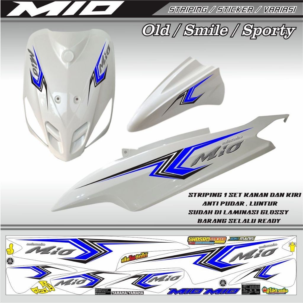 VARIASI STIKER STRIPING MOTOR MIO OLD MIO THAILAND MIO SMILE STIKER SETIKER