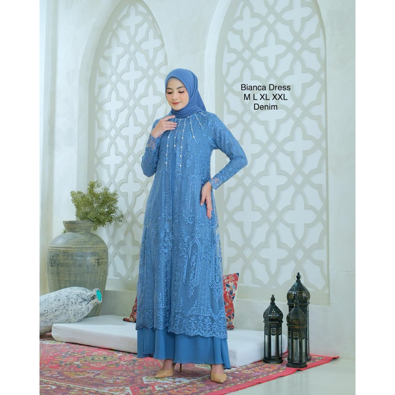NEW COLLECTION GAMIS BIANCA ORIGINAL / DRESS PESTA WANITA / DRESS PAYET TERBARU / BAJU GAMIS WANITA 
