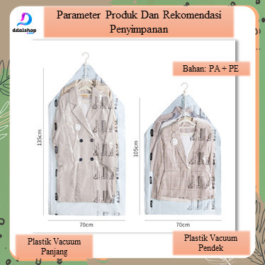

[[ K23 - BEST SELLER ]] Plastik Vacum Baju Gantung Vacuum Bag Plastic Kantong Plastik Pakaian - 105 X 70cm