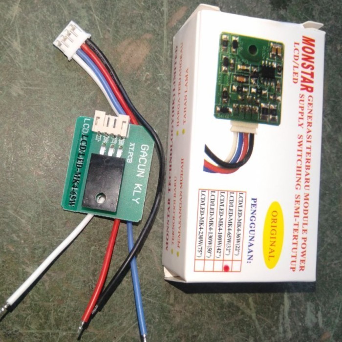 DS99 Modul Gacun TV LCD 32" MK4 65W PSU LED Kit Power Supply 4 Kabel