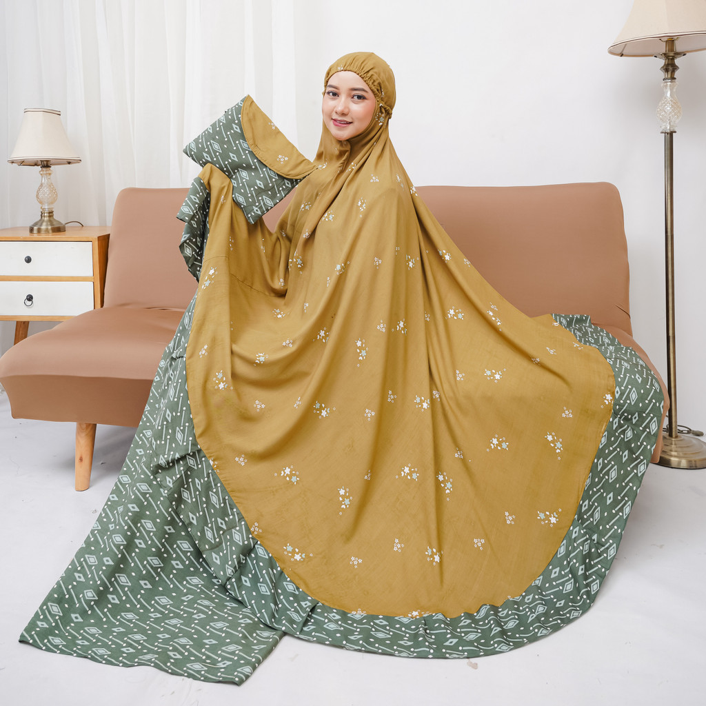 Mukena Dewasa Jumbo Travel Terbaru Bahan Rayon Bali Adem