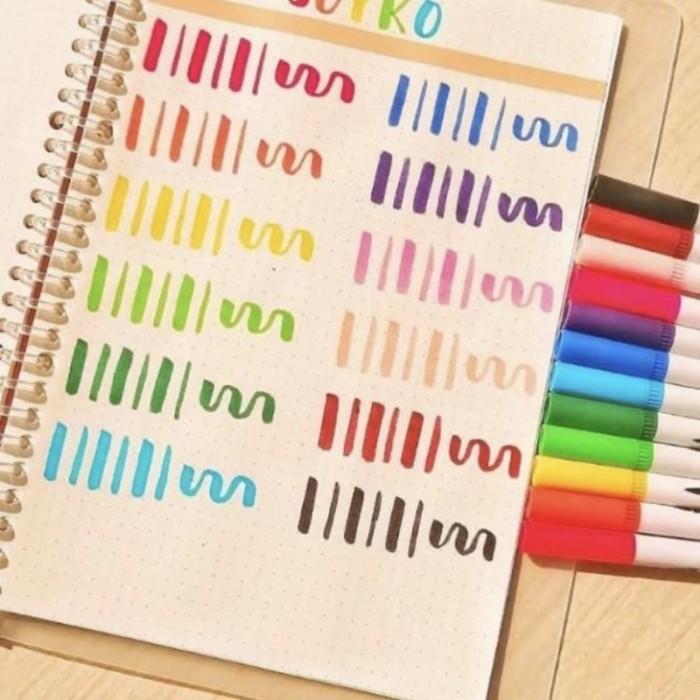 

BEST QUALITY~[Limited Stock] Brush Pen Joyko Set 12 Color Basic Twin Tip Spidol Kuas Kaligrafi