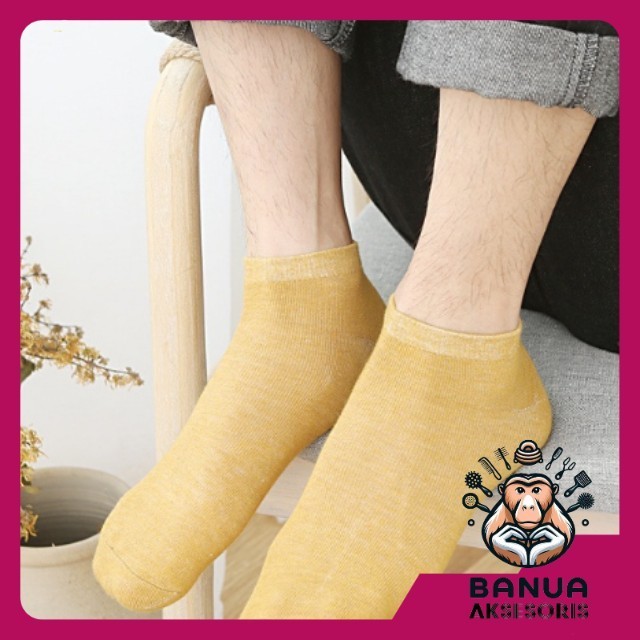 BANUA ACC | KAOS KAKI PRIA COWOK MOTIF POLOS MATA KAKI / KAOS KAKI PENDEK PRIA COWOK KEREN