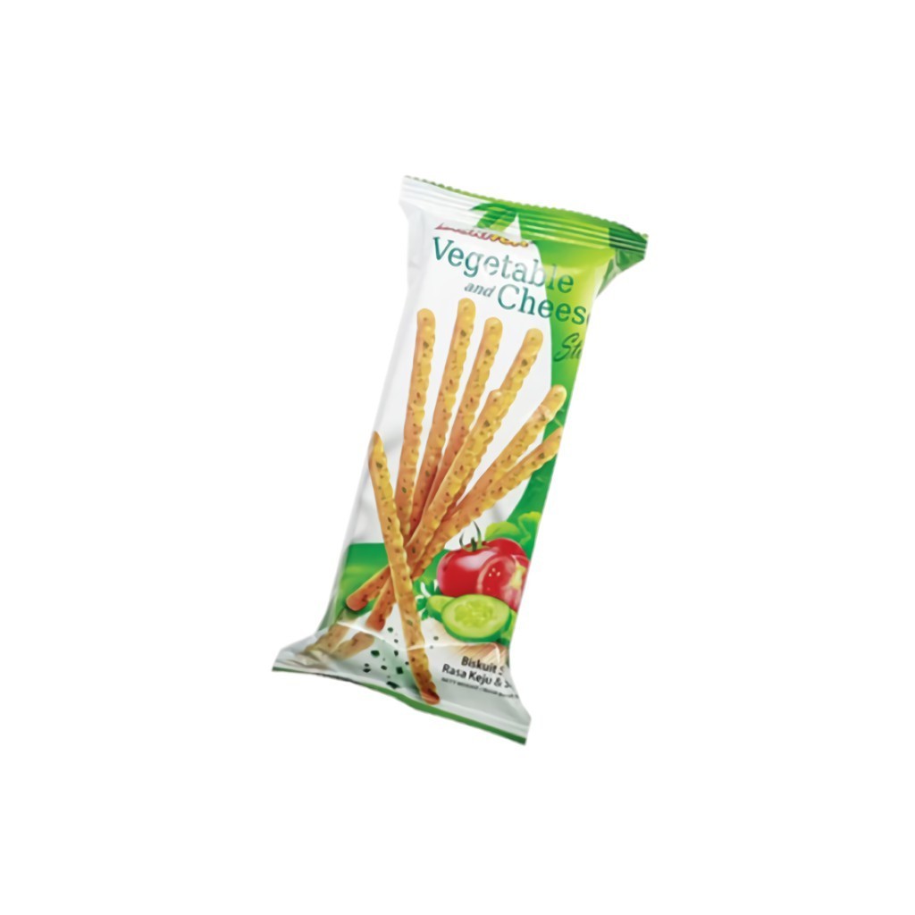 

BISKITOP - VEGETABLE STICK 50g (10 PCS) Biskuit Anak Dewasa Enak Renyah Biscuit Stik Rasa Sayuran