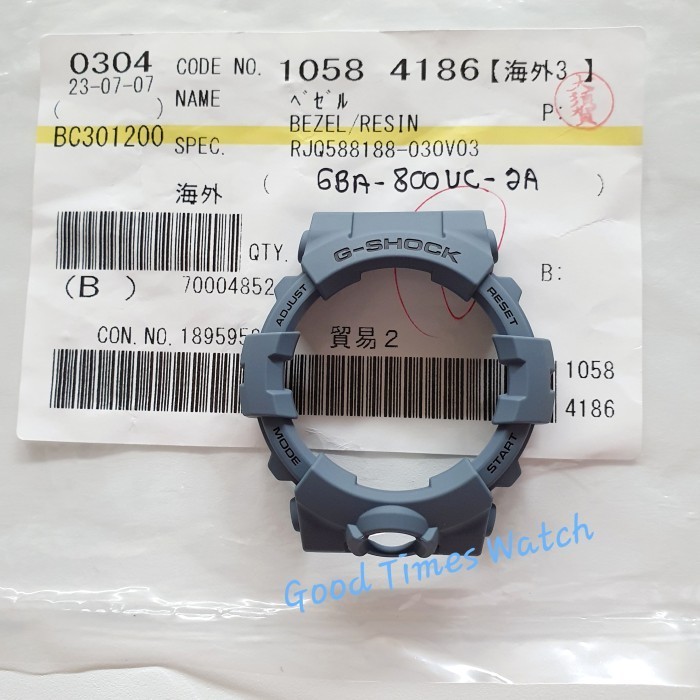 [TERMURAH] PAKET STRAP BEZEL G-SHOCK GBA-800UC-2A GBA 800UC GBA 800 ORIGINAL - BEZEL