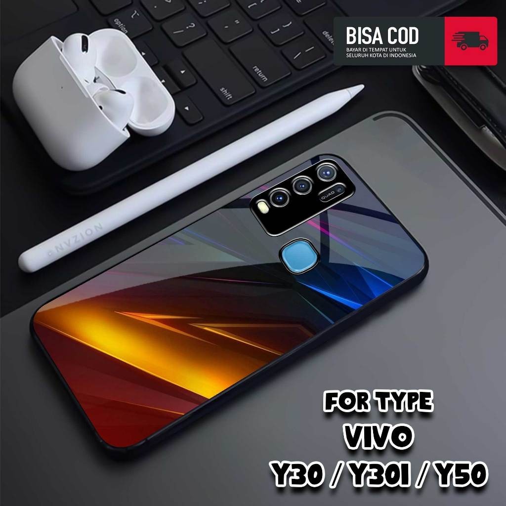 Heavencase , Hardcase Glossy , Case VIVO Y30 / VIVO Y30i / VIVO Y50 -  MOTIF ABSTRAK - Hardcase Prem