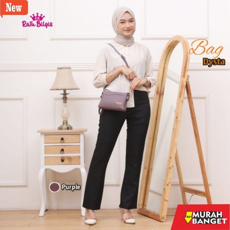 tas selempang wanita shopee haul Tas Selempang Wanita Terbaru  Ratu Bilqis Dysta Bag Slingbag Bahan 