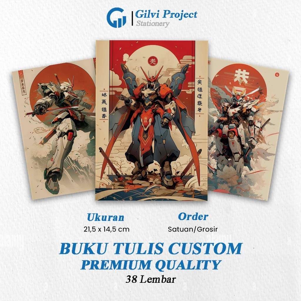 

Buku Tulis Gundam / Buku Tulis Sekolah / Buku Tulis Catatan Notes Agenda Planner Jurnal Notebook Anime
