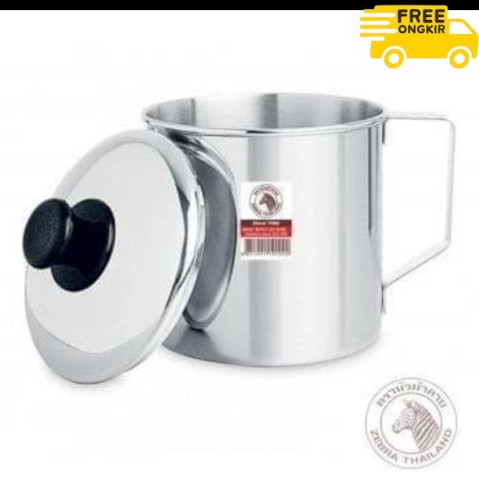 ✨LARIS✨ -Cangkir Stainless ZEBRA 14 Cm Plus Tutup 110114 - Mug Stainless