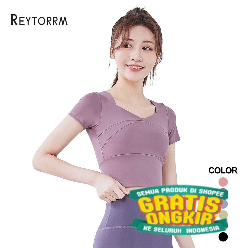 

Reytorrm Pakaian Yoga Lengan Pendek Celana Ketat Olahraga Elastis Cepat Kering Atas (Termasuk Bantalan Dada)（JYMD009）/ ZUMA AEROBIK LANTAI