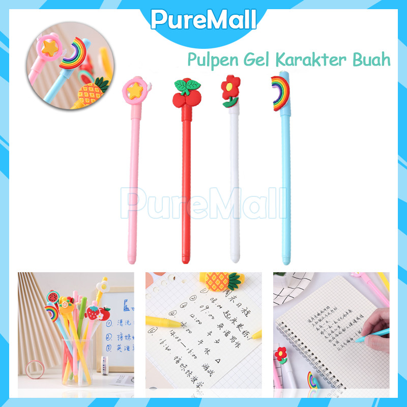 

Pulpen Karakter Kartun Buah / Karakter 3d 0.5mm Lucu Pen / Alat Tulis Siswa