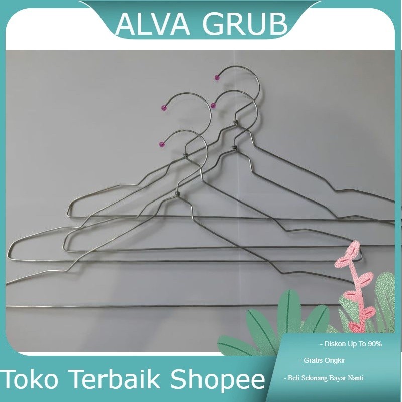 HANGER BAJU DEWASA MURAH (harga untuk 1 lusin hanger) / GANTUNGAN BAJU / HANGER KAWAT 8500 Original 