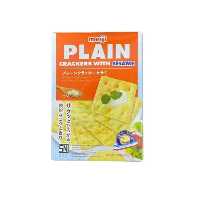 

meiji plain crackers sesame 104gr Biscuit biskuit rasa wijen