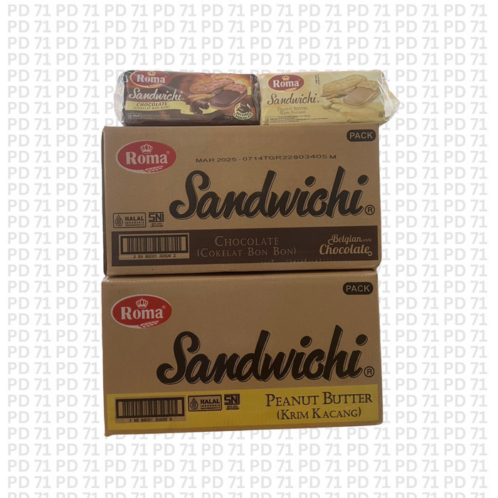 

Roma - Sandwhici Aneka Rasa Dus Isi 42 Pcs