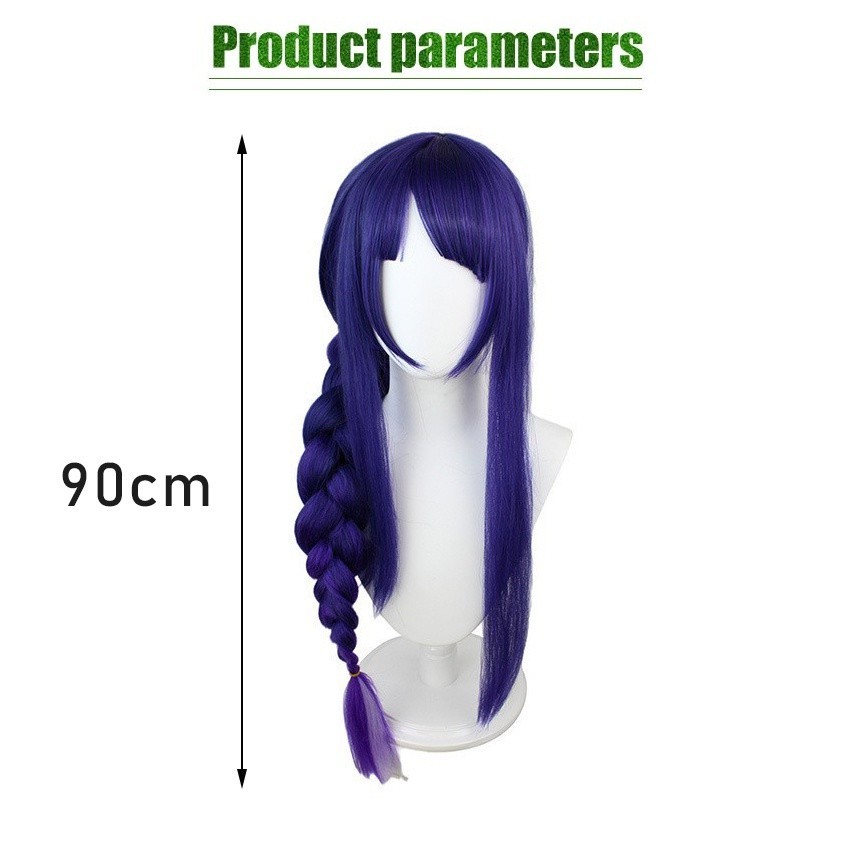 Wig raiden baal electro archon Cosplay Genshin Impact Rambut Orang Dewasa/Anak-Anak Dapat Menggunaka