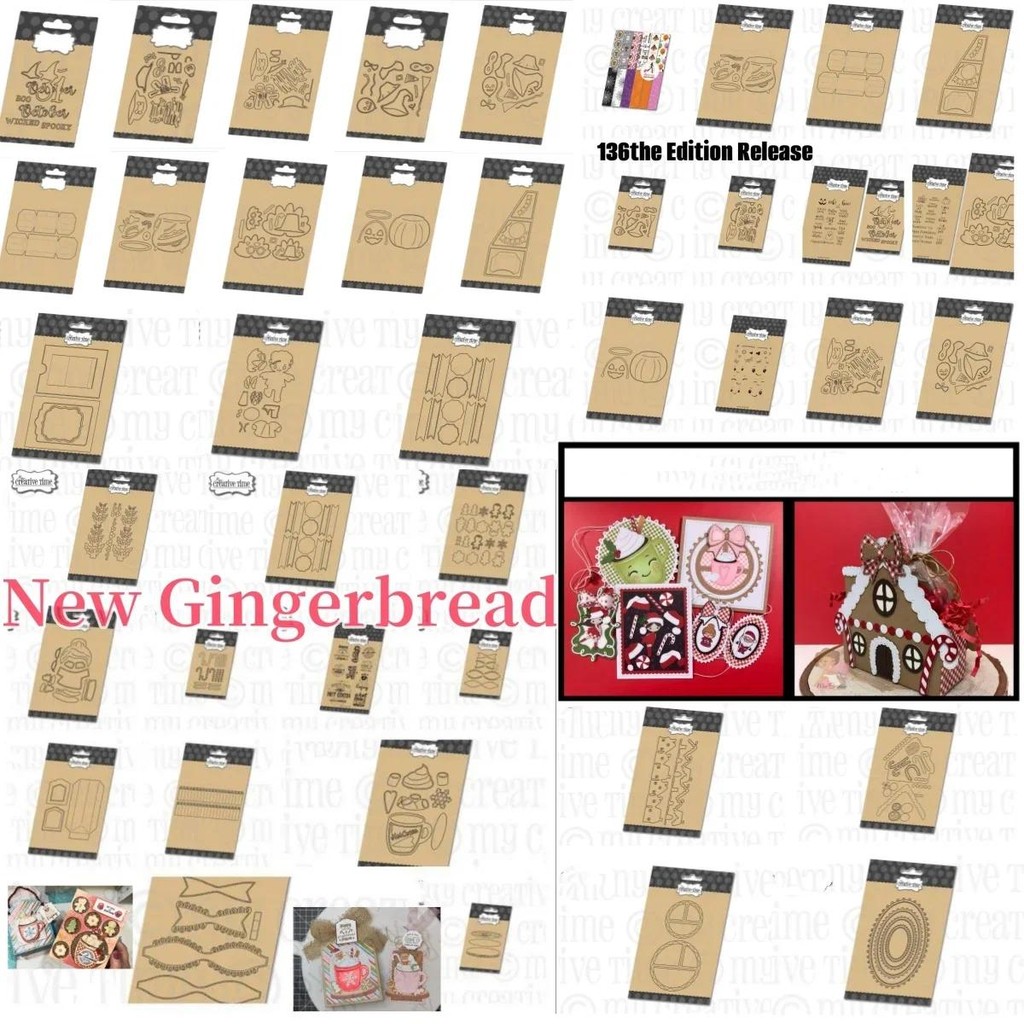 Gingerbread Cookies Die Stamp House Collection New Cutting Dies for DIY Scrapbook Handcraft Paper Ca