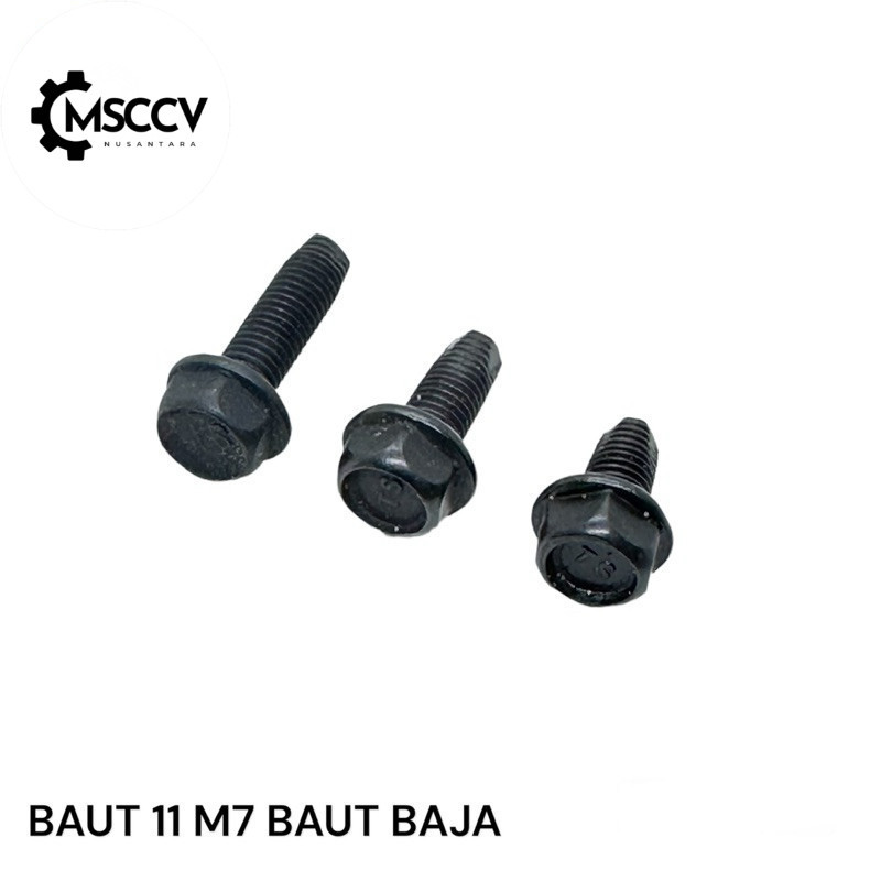 BAUT FLANGE TOPI M7 BAUD 11 m7x12 m7x15 m7x20 BAUT VESPA PENGGANTI BAUT 10 yg selek
