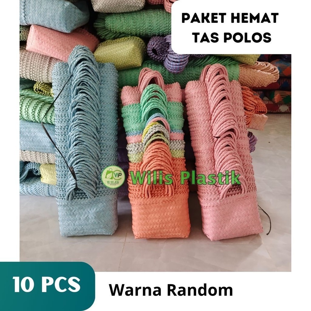 

[ PROMO ] PAKET 10 Pcs Tas Anyam POLOS Ready Stock untuk Bingkisan Hampers Parcel Souvenir Hadiah Keranjang