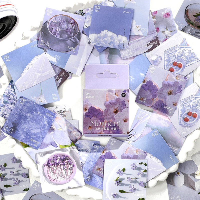 

Journamm 46pcs/pack Ins Style Flowers Stickers Scrapbooking Deco Junk Journal Aesthetics Creative Stationery Decoration Stickers