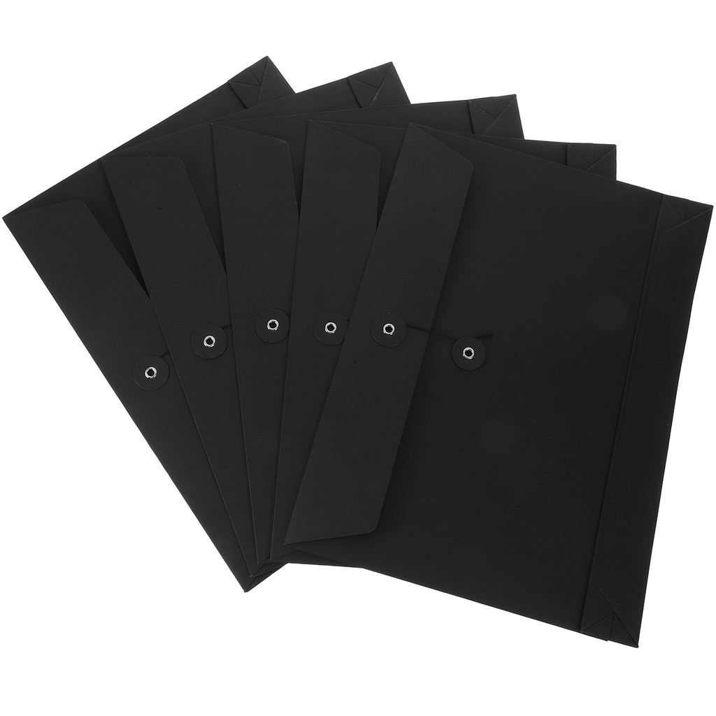 

5 Pcs Binder Clips Kraft Paper Bag Convenient File Holder School Folders Black Document Office