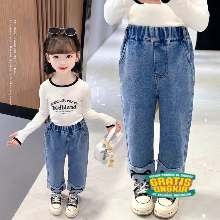 celana jeans anak perempuan/celana kulot anak perempuan/celana panjang anak perempuan/celana kulot j