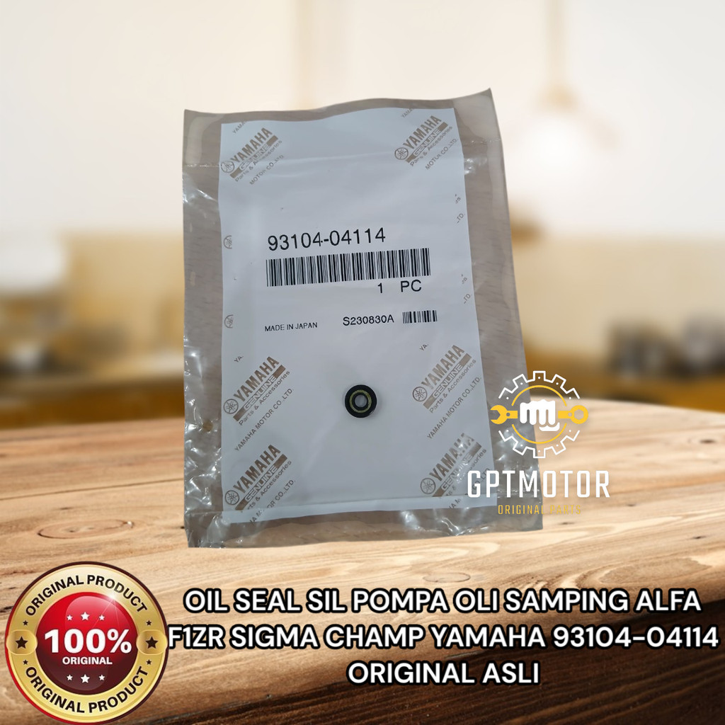 OIL SEAL SIL POMPA OLI SAMPING ALFA F1ZR SIGMA CHAMP YAMAHA 93104-04114 ORIGINAL ASLI