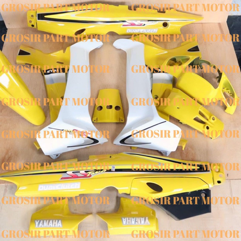 Cover Body Fizr F1zr Full Set Halus SS Two malaysia Kuning Putih Cover Bodi Yamaha Fiz r