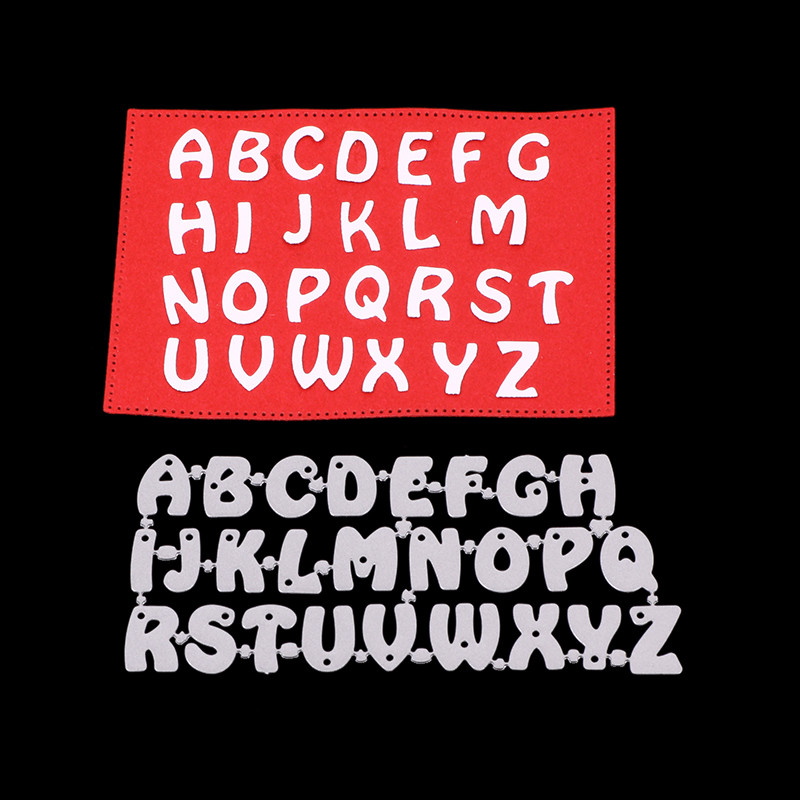 

Crafts Embossing dies 26 A-Z Alphabets Border Metal Cutting Dies Stencils for Making Scrapbooking