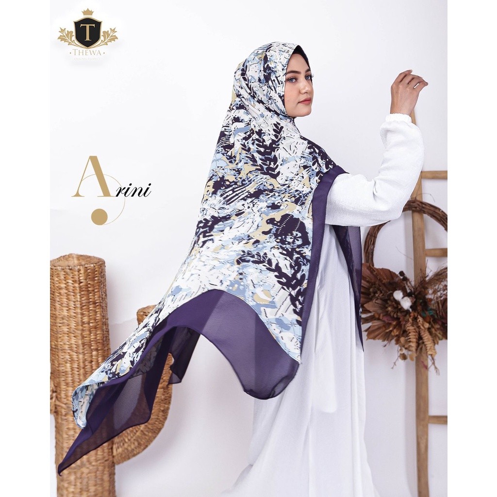 COD THEWA Kerudung/Khimar/hijab “ARINI MOTIF ''Jumbo Lancip 2 LAYER