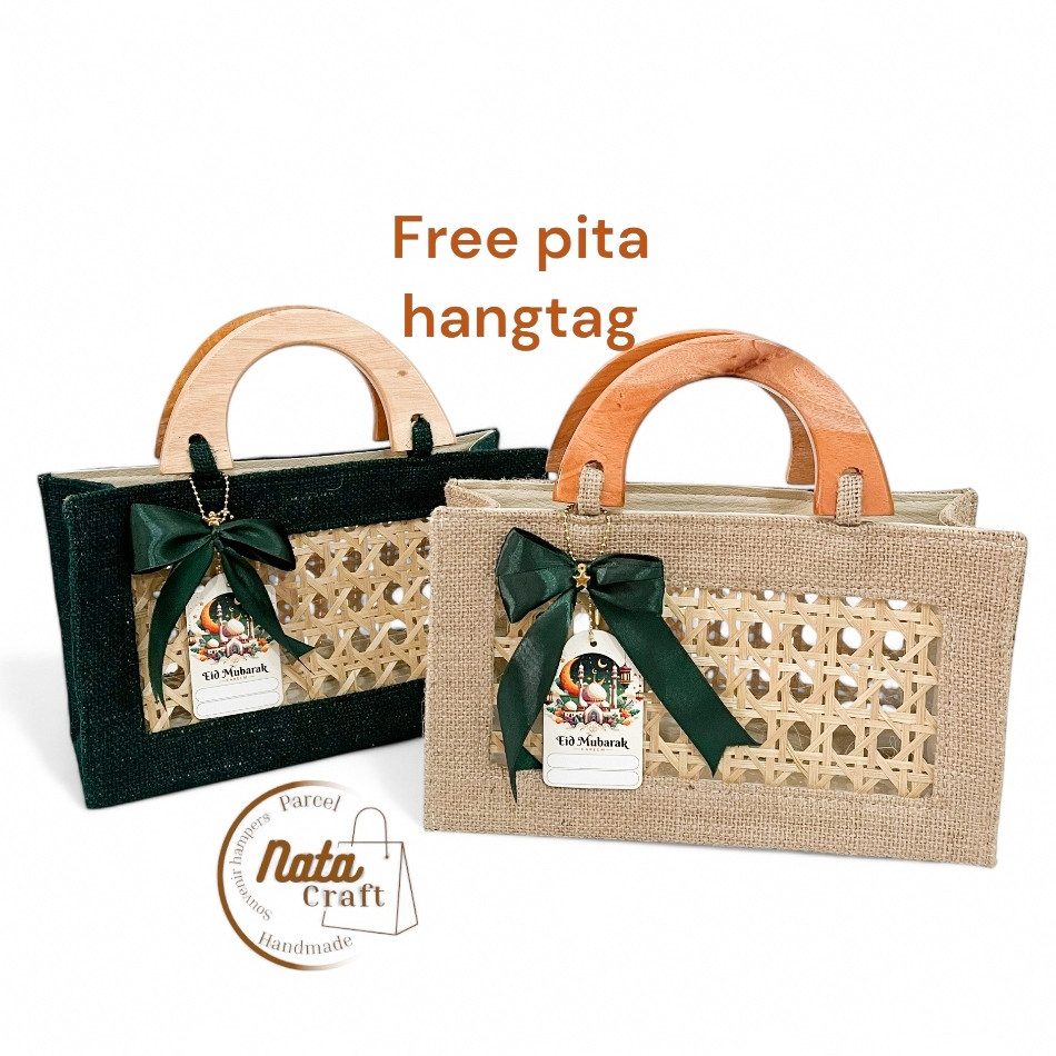 

Natacraft--Tas Hampers Lebaran Tas Parcel Goni Anyaman Bambu/ langsung proses