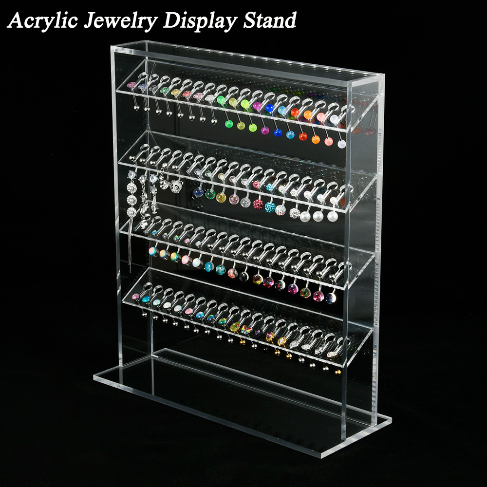 

Multi-Function Holder Display Acrylic Stand Seller Piercing Jewelry Display Organizer Shelf Multi Earring Storage Rack