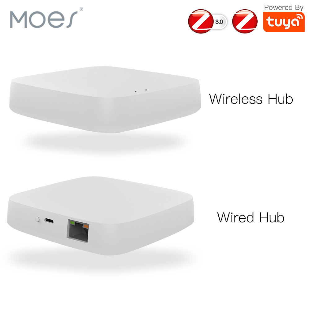 MOES Tuya ZigBee Smart Gateway Hub Smart Home Bridge Smart Life APP Wireless Remote Controller Works