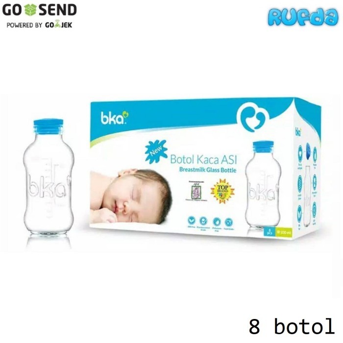 ONLINEZ BKA Botol ASI Kaca 8pk Vial Breastmilk Glass Bottle Penyimpanan ASI Perah