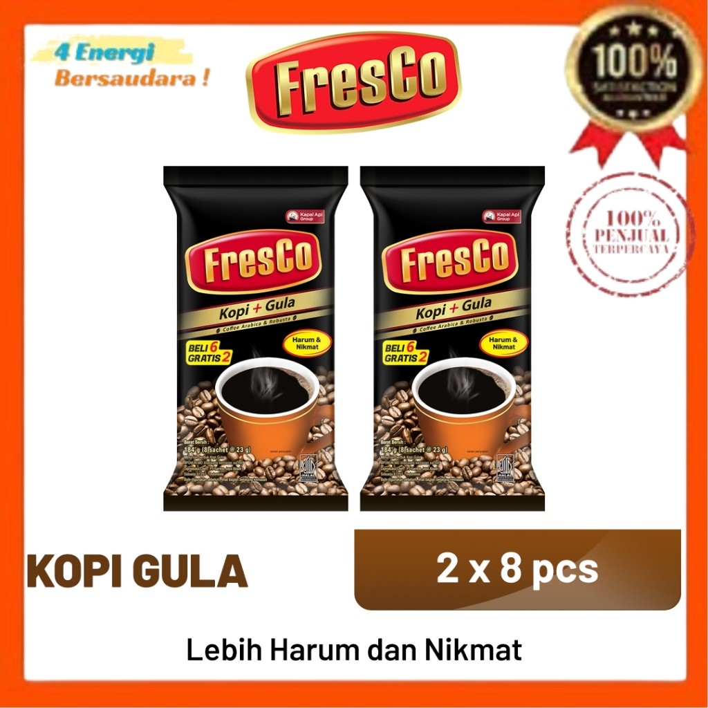 

Kopi FRESCO Gula 2 Bag (8 x 23 gr) 4 Energi Bersaudara