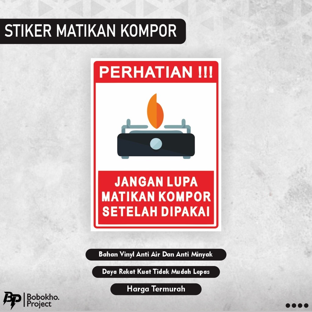 

Sticker Matikan kompor / stiker jangan lupa matikan kompor / stiker kompor / stiker dapur