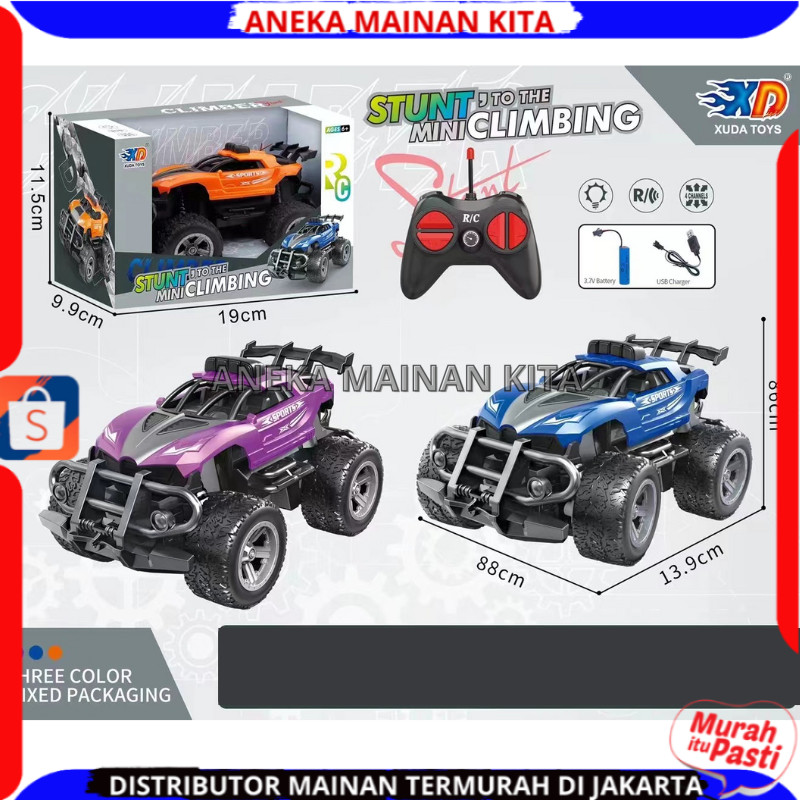 Mainan Mobil Remote Control Rc Stunt Mini Climbing Car Baterai Cas