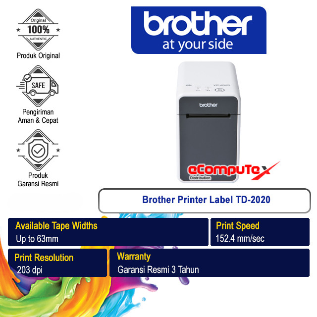 

PRINTER BROTHER LABEL TD-2020 / PRINTER GELANG PASIEN TD2020 ORI GARANSI RESMI