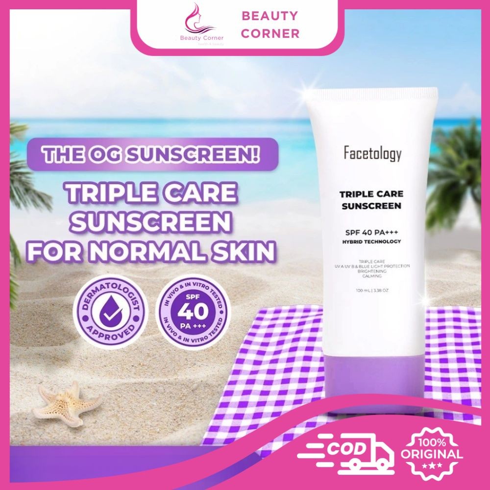 Facetology Triple Care Sunscreen Spf 40 PA+++ - 100ml