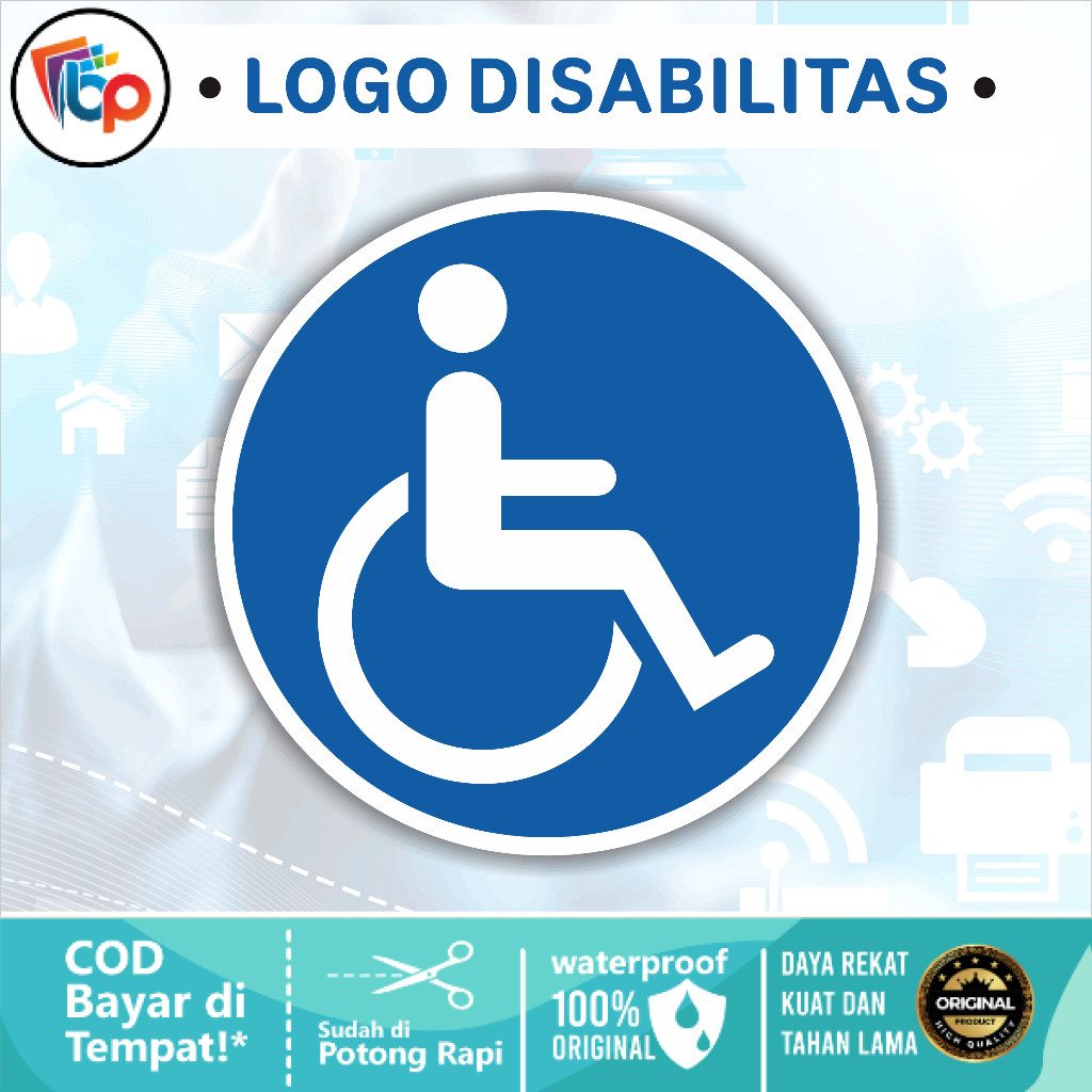 

Stiker Vinyl Anti Air Logo Disabilitas Laminasi Glossy