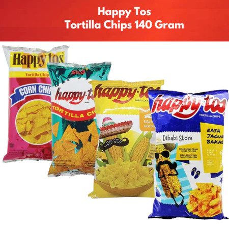 

Happytos Snack Tortila Chips Merah , Kuning , Biru , Hijau 140 Gram Keripik Jagung