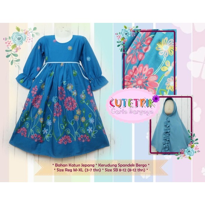Gamis anak couple/ baju muslim anak couple cutetrik