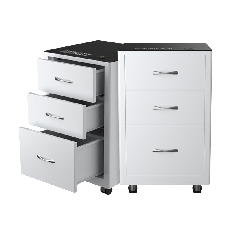 

Office or home bedroom electronic fingerprint or password file or medicial storage drawer cabinet
