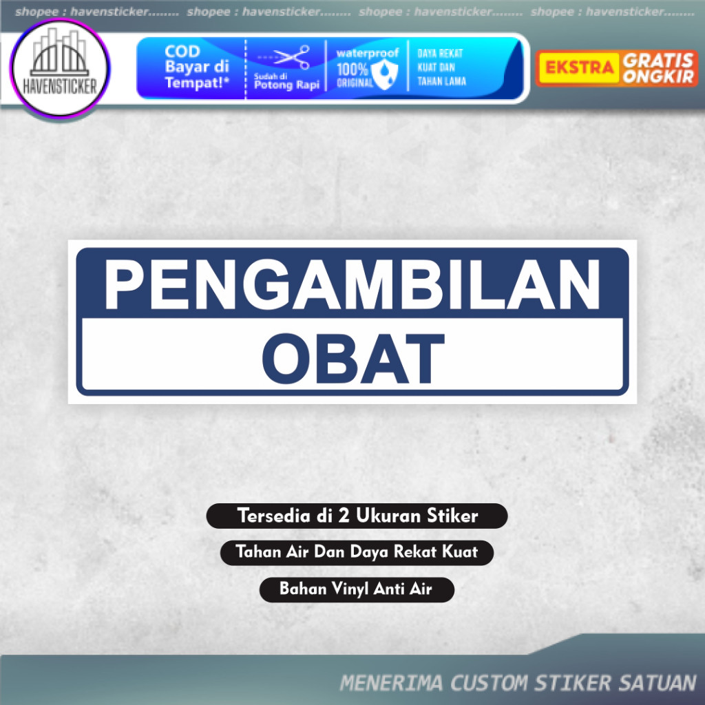 

Stiker Pengambilan Obat - Stiker Penyerahan Obat - Stiker Apotek - Stiker Klinik - Stiker Puskesmas