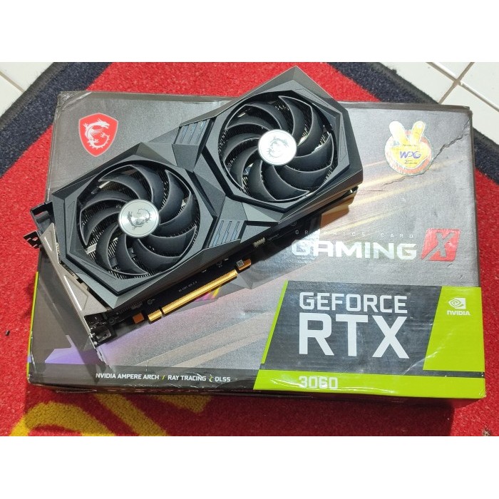 VGA MSI GEFORCE RTX 3060 GAMING X DUAL FAN OC 12GB GDDR6 NON LHR